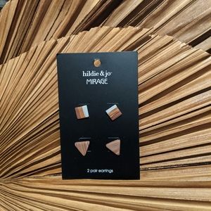 3 for $30 | Wooden stud boho earrings